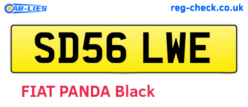 SD56LWE are the vehicle registration plates.