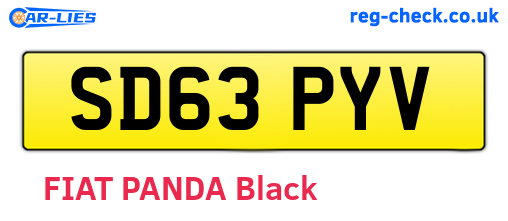 SD63PYV are the vehicle registration plates.