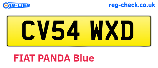 CV54WXD are the vehicle registration plates.