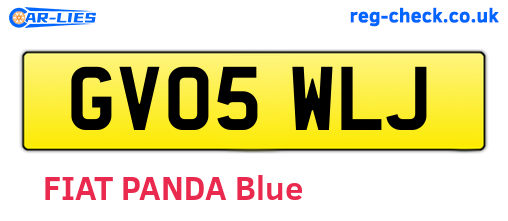 GV05WLJ are the vehicle registration plates.