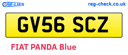 GV56SCZ are the vehicle registration plates.