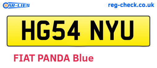 HG54NYU are the vehicle registration plates.