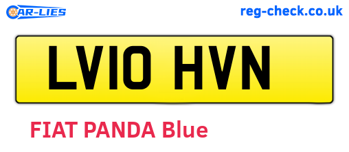 LV10HVN are the vehicle registration plates.