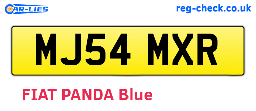 MJ54MXR are the vehicle registration plates.