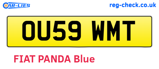 OU59WMT are the vehicle registration plates.