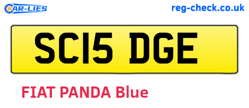 SC15DGE are the vehicle registration plates.