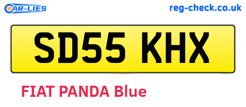 SD55KHX are the vehicle registration plates.