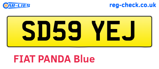 SD59YEJ are the vehicle registration plates.
