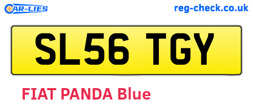 SL56TGY are the vehicle registration plates.