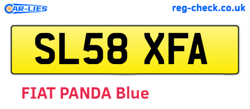 SL58XFA are the vehicle registration plates.