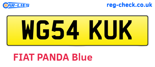WG54KUK are the vehicle registration plates.