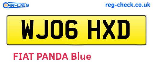 WJ06HXD are the vehicle registration plates.