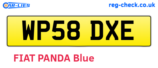 WP58DXE are the vehicle registration plates.