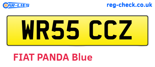 WR55CCZ are the vehicle registration plates.