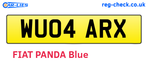 WU04ARX are the vehicle registration plates.