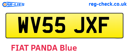 WV55JXF are the vehicle registration plates.