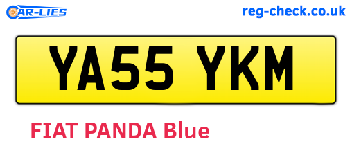 YA55YKM are the vehicle registration plates.