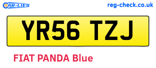 YR56TZJ are the vehicle registration plates.