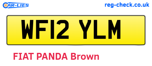 WF12YLM are the vehicle registration plates.