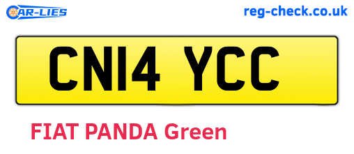 CN14YCC are the vehicle registration plates.