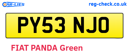 PY53NJO are the vehicle registration plates.