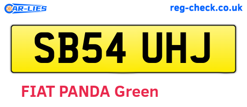 SB54UHJ are the vehicle registration plates.