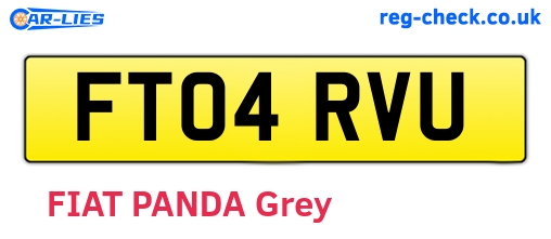 FT04RVU are the vehicle registration plates.