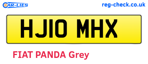 HJ10MHX are the vehicle registration plates.