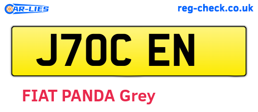 J70CEN are the vehicle registration plates.