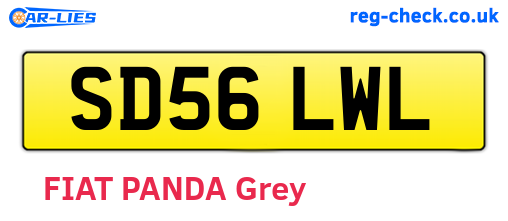 SD56LWL are the vehicle registration plates.