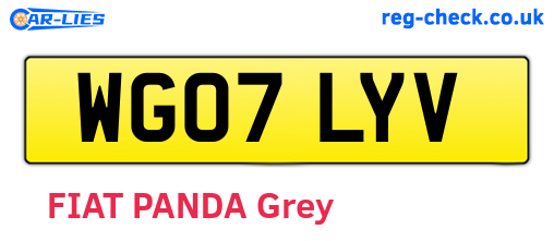 WG07LYV are the vehicle registration plates.