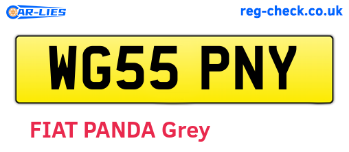 WG55PNY are the vehicle registration plates.
