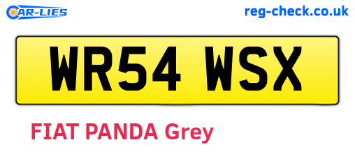 WR54WSX are the vehicle registration plates.