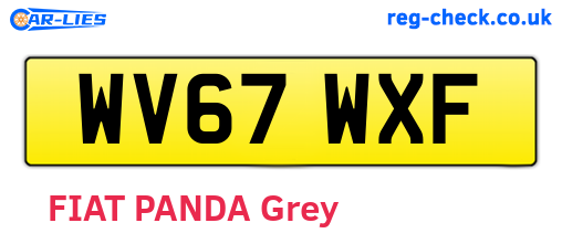 WV67WXF are the vehicle registration plates.