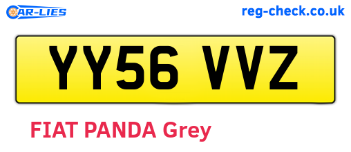 YY56VVZ are the vehicle registration plates.