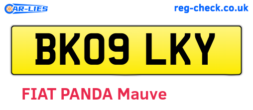 BK09LKY are the vehicle registration plates.