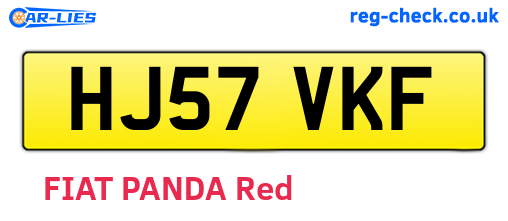 HJ57VKF are the vehicle registration plates.