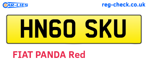 HN60SKU are the vehicle registration plates.