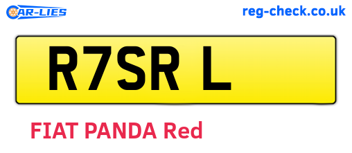 R7SRL are the vehicle registration plates.