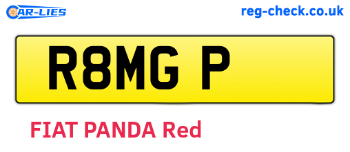 R8MGP are the vehicle registration plates.