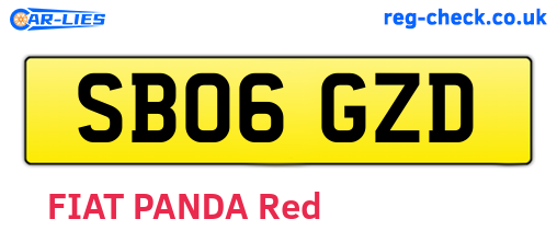 SB06GZD are the vehicle registration plates.