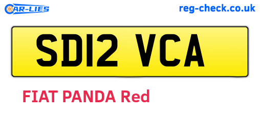 SD12VCA are the vehicle registration plates.