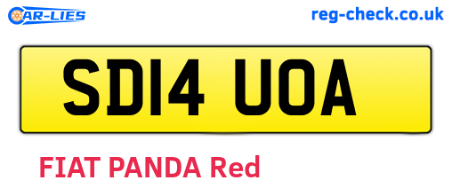 SD14UOA are the vehicle registration plates.