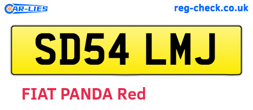SD54LMJ are the vehicle registration plates.