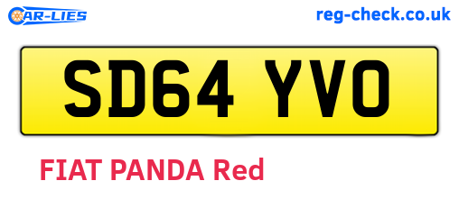 SD64YVO are the vehicle registration plates.