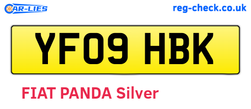 YF09HBK are the vehicle registration plates.