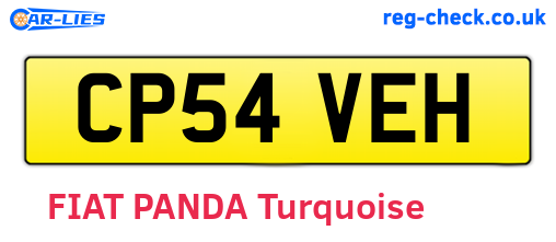 CP54VEH are the vehicle registration plates.