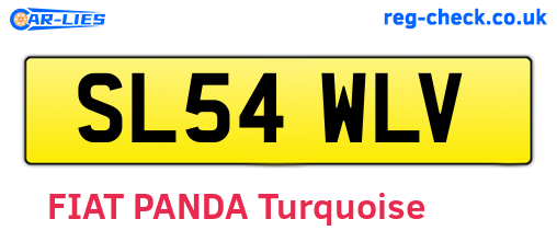 SL54WLV are the vehicle registration plates.