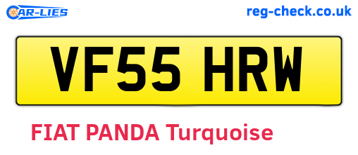 VF55HRW are the vehicle registration plates.