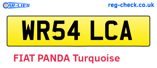 WR54LCA are the vehicle registration plates.